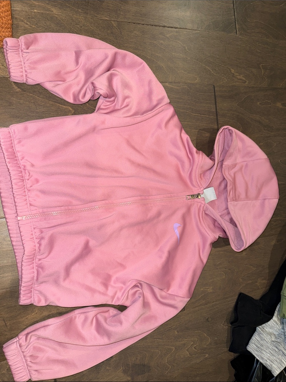 Nike Kids Pink Hooded Zip-Up Sweatshirt
